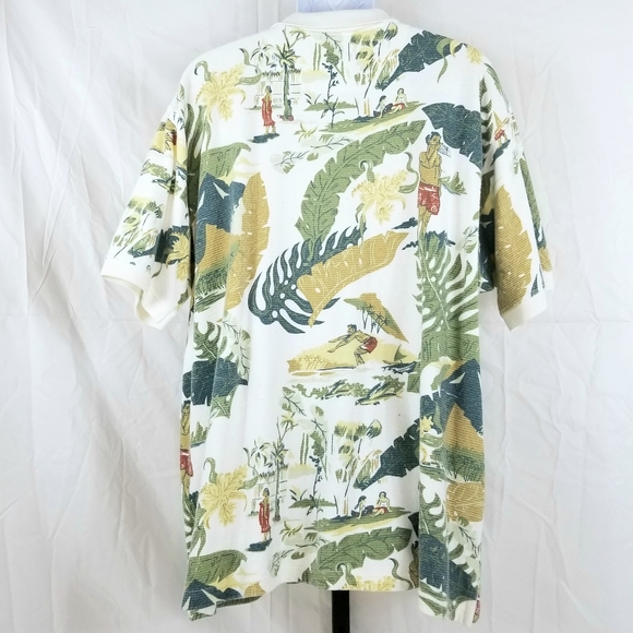 OP Sport Vintage Hawaiian Print Polo Shirt - Picture 3 of 7